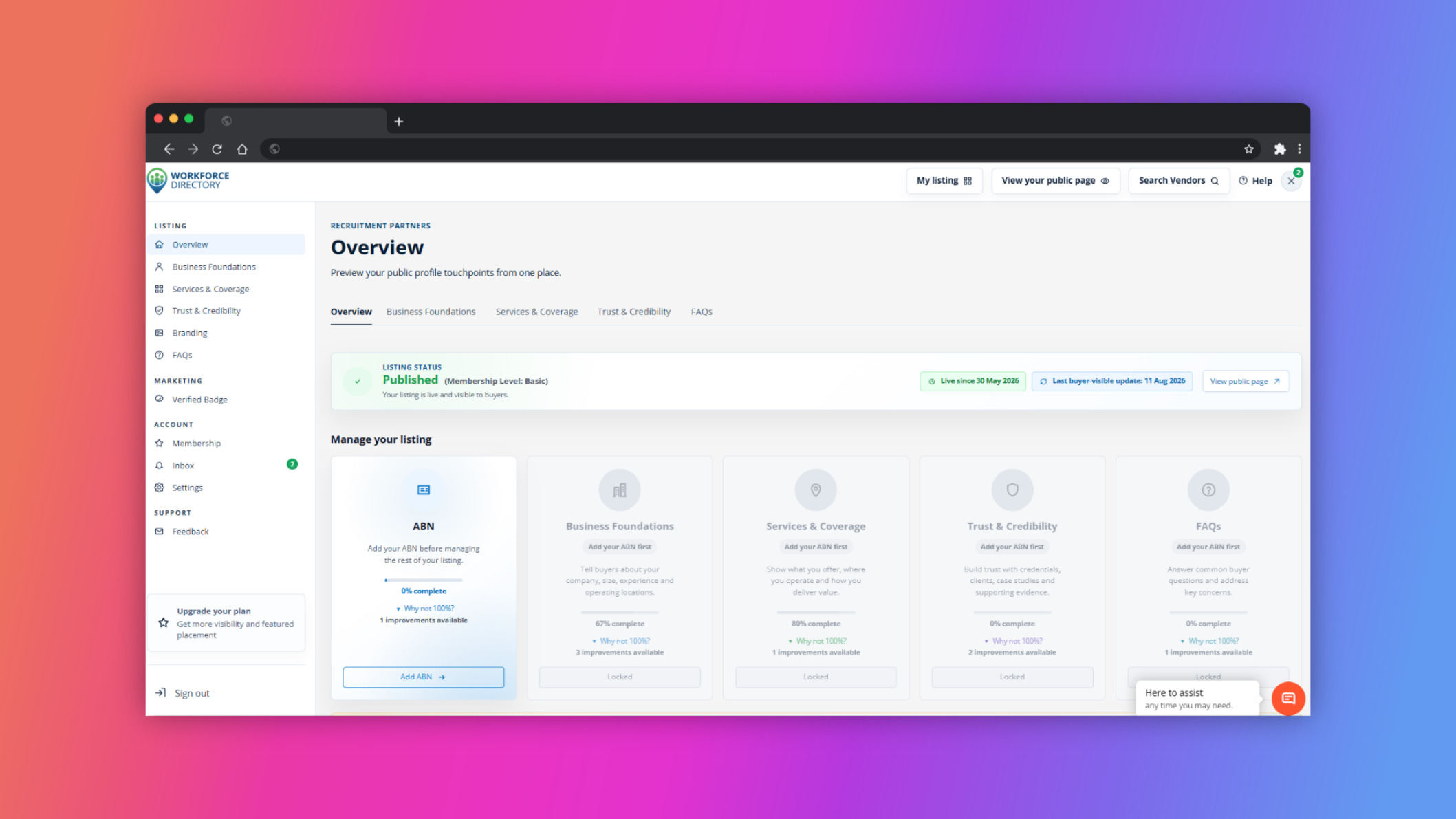 Step 14: Open your listing dashboard