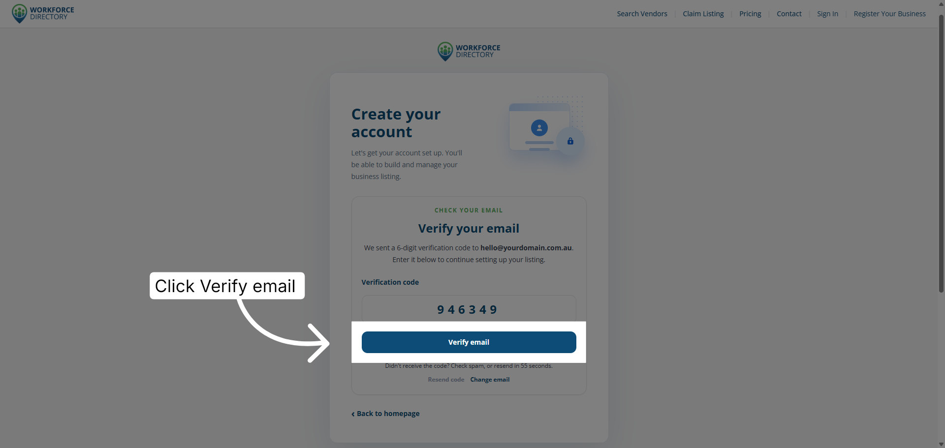 Step 9: Verify your email address