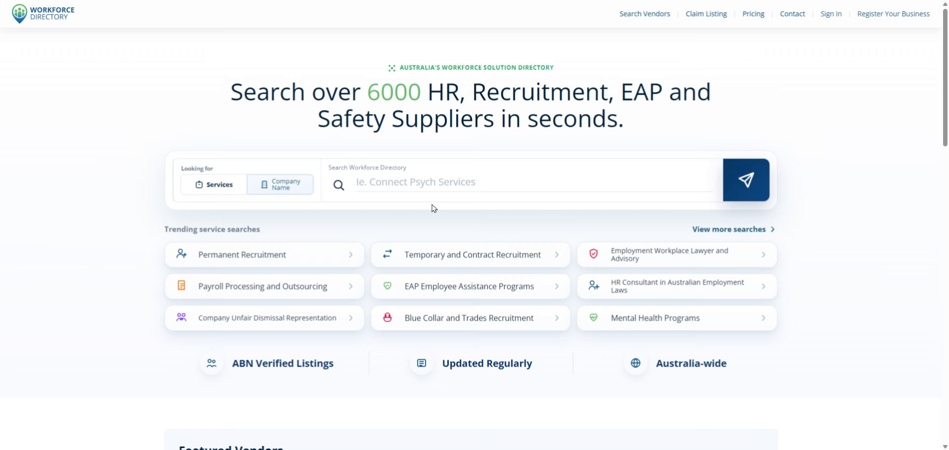 Step 2: Review the company search process