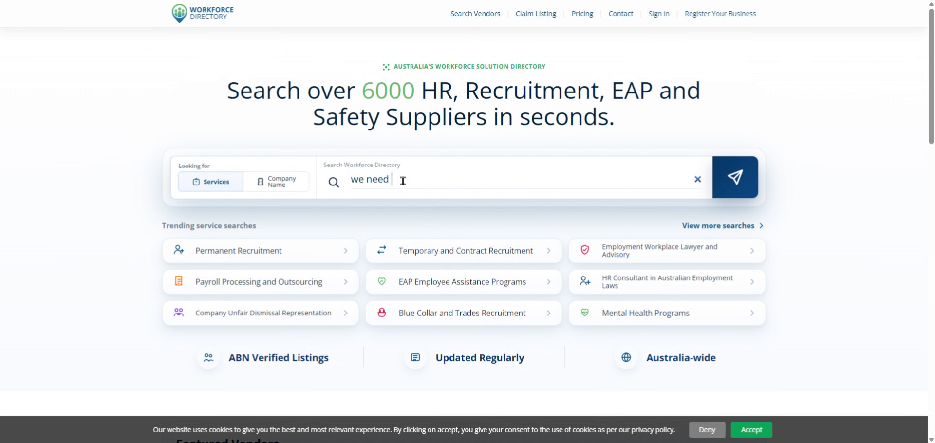 Step 4: Enter your support requirement